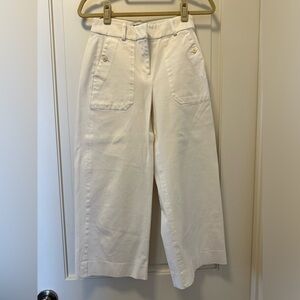 Jcrew White Sailor Pant Size 2